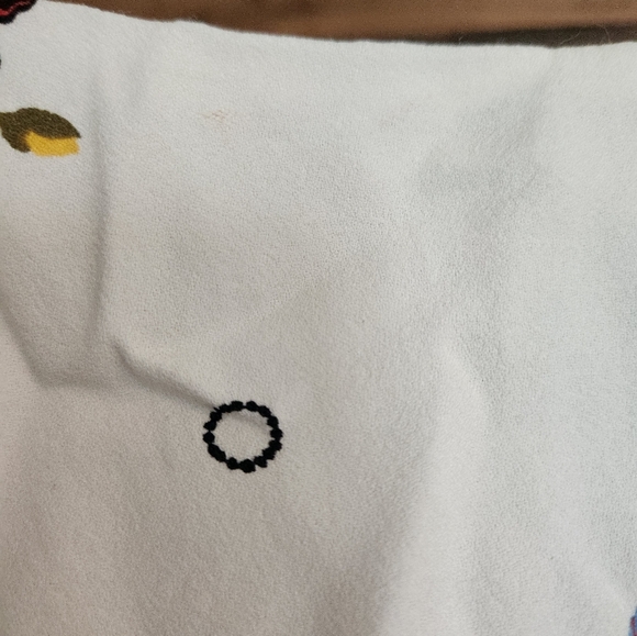 EUC Size 0 Free People ivory "Sunshadow" floral slitsleeve mini dress - Picture 6 of 7